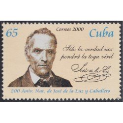 Cuba 3874 2000 200 Años del nacimiento de Jose de la Luz y caballero. Fundador del Colegio Salvador MNH Cuba 3874 2000 200 Años del nacimiento de Jose de la Luz y caballero. Fundador del Colegio Salvador MNH
