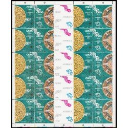 Upaep México 2318/19 1992 Hojas Completas Calendario Azteca Rosa de los Vientos MNH Upaep México 2318/19 1992 Hojas Completas Calendario Azteca Rosa de los Vientos MNH