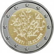 Estonia 2020 2 € euros conmemorativos Tratado de Paz Tartu 