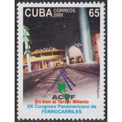 Cuba 3894 2000 20 Años del Congreso Panamericano de Ferrocarriles MNH Cuba 3894 2000 20 Años del Congreso Panamericano de Ferrocarriles MNH