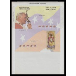Venezuela Aerograma Papa Juan Pablo II y Virgen MNH Venezuela Aerograma Papa Juan Pablo II y Virgen MNH