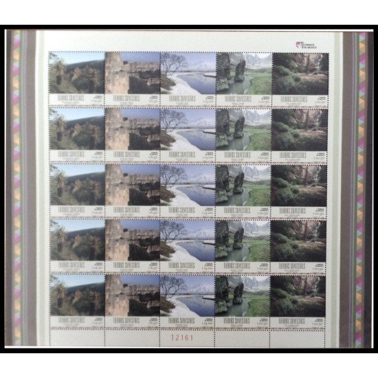 México 2476/80 2009 Minihojta Tierras Silvestres Mexicanas MNH