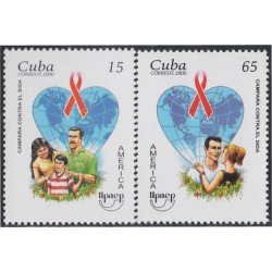 Cuba 3902/03 2000 Serie América UPAEP Lucha contra el SIDA MNH Cuba 3902/03 2000 Serie América UPAEP Lucha contra el SIDA MNH