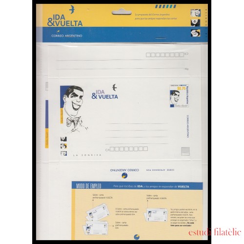 Argentina Aerogramas Carlos Gardel con sello impreso