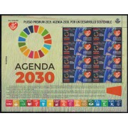 España Pliego Premium 81 2019 Sello solidario Agenda 2030 Por un desarrollo sostenible MNH