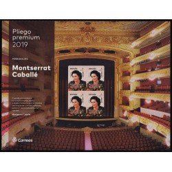 España Pliego Premium 77 2019 Montserrat Caballé Tarifa A MNH España Pliego Premium 77 2019 Montserrat Caballé Tarifa A MNH
