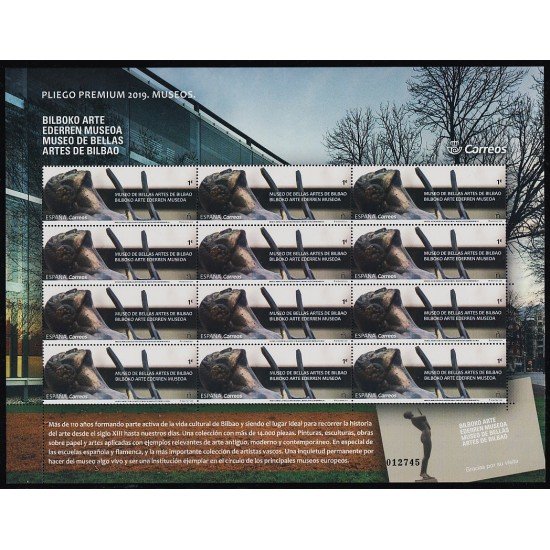 España Pliego Premium 71 2019 Museo de Bellas Artes Bilbao MNH España Pliego Premium 71 2019 Museo de Bellas Artes Bilbao MNH