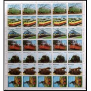 Paraguay 1807/13 1979 Minihojita Centenario del ferrocarril MNH
