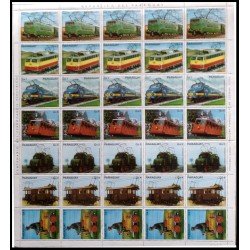Paraguay 1807/13 1979 Minihojita Centenario del ferrocarril MNH Paraguay 1807/13 1979 Minihojita Centenario del ferrocarril MNH