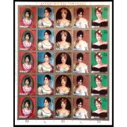 Paraguay 1171/74 1971 Minihojita Napoleón y mujeres Retratos MNH