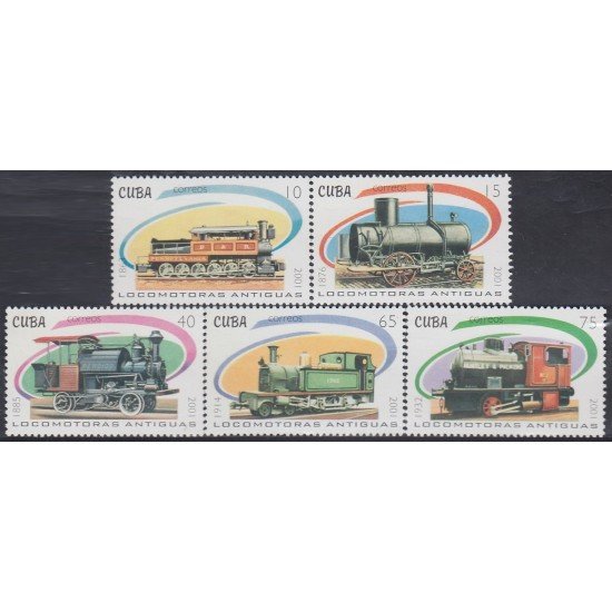 Cuba 3919/23 2001 Trenes de vapor MNH Cuba 3919/23 2001 Trenes de vapor MNH