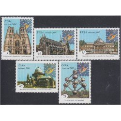 Cuba 3932/36 2001 Exposición Filatelica en Bruselas MNH Cuba 3932/36 2001 Exposición Filatelica en Bruselas MNH