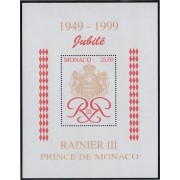 Monaco HB 80 1998 50 Años del reinado del príncipe Rainier III MNH