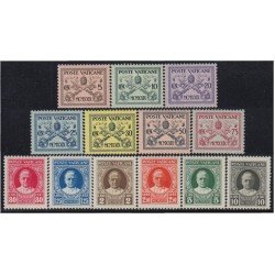 Vaticano 26/38 1929 Escudos pontificios y Pio XI MH Vaticano 26/38 1929 Escudos pontificios y Pio XI MH