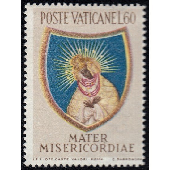 Vaticano 209 1954 Clausura del año mariano MNH Vaticano 209 1954 Clausura del año mariano MNH