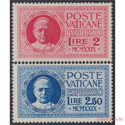 Vaticano Express  1/2 1929 Papa Pío XI MH