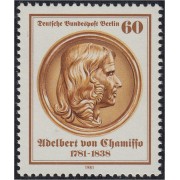 Alemania Berlín 599 1981 Poeta y Naturalista Adelbert von Chamisso  Medalla MNH 