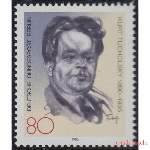 Alemania Berlín 710 1985 50 Años de la muerte de Kurt Tucholsky MNH 