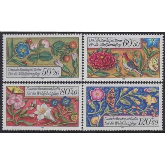 Alemania Berlín 704/07 1985 Flores flowers MNH Alemania Berlín 704/07 1985 Flores flowers MNH