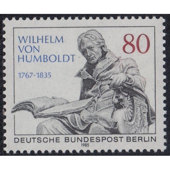 Alemania Berlín 694 1985 Wilhelm von Humboldt Estatua del estadista MNH Alemania Berlín 694 1985 Wilhelm von Humboldt Estatua del estadista MNH