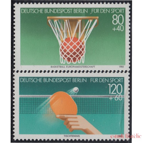 Alemania Berlín 691/92 1985 Disciplinas deportivas Basket-bally Tennis de mesa MNH 