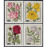 Alemania Berlín 641/44 1982 Rosas Flores Flowers MNH 