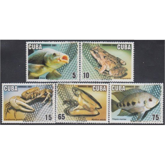 Cuba 3945/49 2001 Aquacultura MNH Cuba 3945/49 2001 Aquacultura MNH