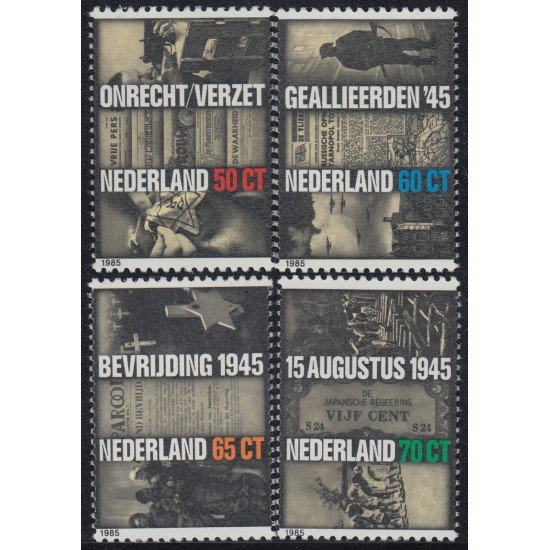 Holanda 1240/43 1985 Resistencia y liberación MNH Holanda 1240/43 1985 Resistencia y liberación MNH