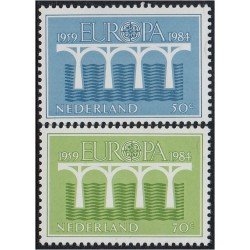Holanda 1221/22 1984 Puente de la cooperación europea MNH Holanda 1221/22 1984 Puente de la cooperación europea MNH