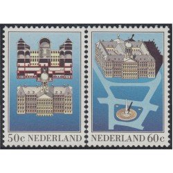 Holanda 1191/92 1982 Palacio Real de Dam MNH Holanda 1191/92 1982 Palacio Real de Dam MNH