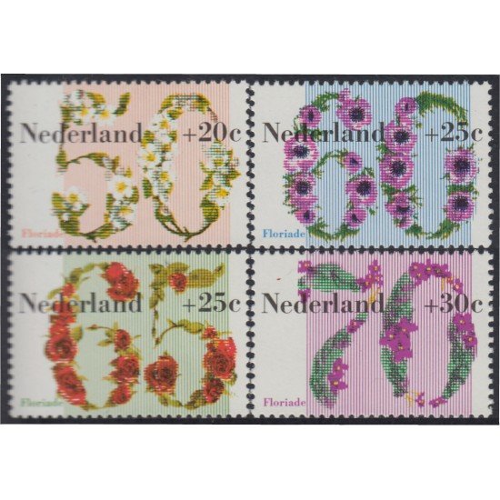 Holanda 1173/76 1982 Floriade 82 Florales MNH Holanda 1173/76 1982 Floriade 82 Florales MNH