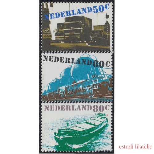 Holanda 1135/37 1980 Medios de Transporte Camión Tren Barco MNH