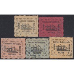 Venezuela 87/91 1903 Barcos a vapor usados Venezuela 87/91 1903 Barcos a vapor usados
