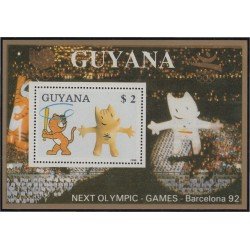 Guyana HB 89 1992 Juegos olímpicos de Arbertville 92 MNH Guyana HB 89 1992 Juegos olímpicos de Arbertville 92 MNH