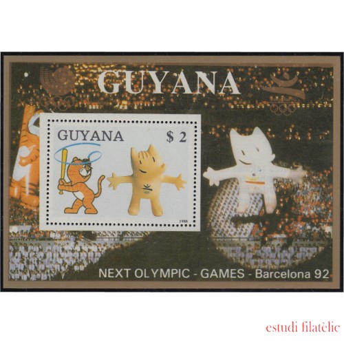 Guyana HB 89 1992 Juegos olímpicos de Arbertville 92 MNH