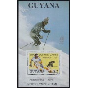 Guyana HB 77 1991 Preludio juegos olímpicos de Arbertville 92 MNH