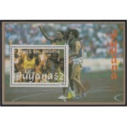 Guyana HB 67 1991 Preludio juegos olímpicos de Barcelona Medallas de oro juegos precedentes MNH