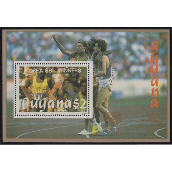 Guyana HB 67 1991 Preludio juegos olímpicos de Barcelona Medallas de oro juegos precedentes MNH Guyana HB 67 1991 Preludio juegos olímpicos de Barcelona Medallas de oro juegos precedentes MNH