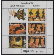 Guyana 2151D/J 1989 Preludio juegos olímpicos de Barcelona MNH
