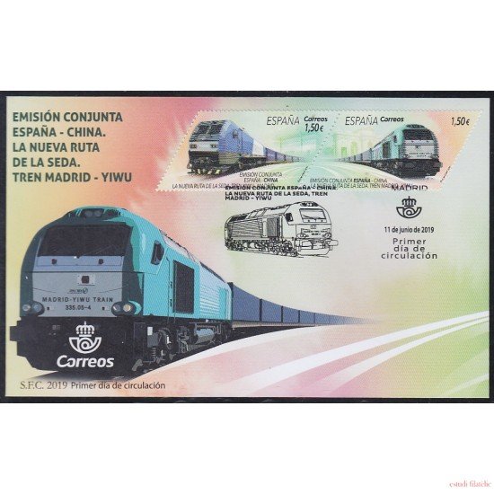 España Spain Emisión Conjunta 2019 SPD España China Tren Train España Spain Emisión Conjunta 2019 SPD España China Tren Train