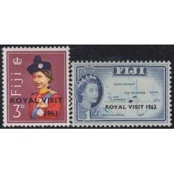 Fiji Islas 170/71 1963 Visita Real MNH Fiji Islas 170/71 1963 Visita Real MNH