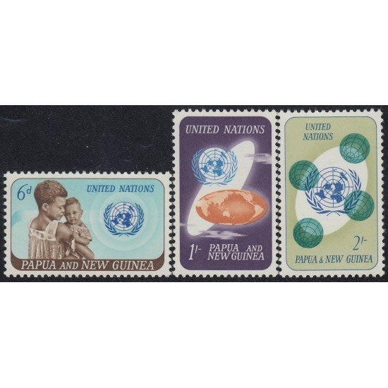 Papúa y New Guinea 80/82 1965 Año de la cooperación Internacional MNH Papúa y New Guinea 80/82 1965 Año de la cooperación Internacional MNH