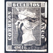 España Spain 1 1850 Isabel II Usado Matasello desconocido