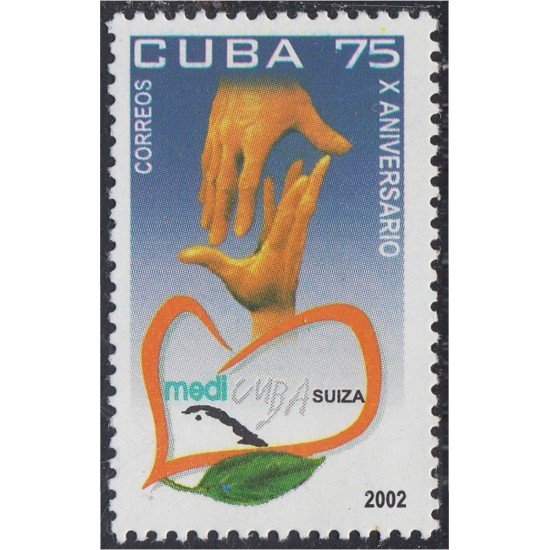 Cuba 4019 2002 10 Años de Medicubasuiza MNH Cuba 4019 2002 10 Años de Medicubasuiza MNH