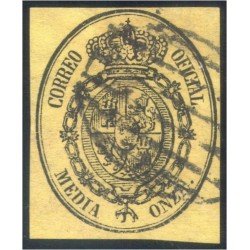 España Spain 35 1855 Coat Escudo de España usado España Spain 35 1855 Coat Escudo de España usado