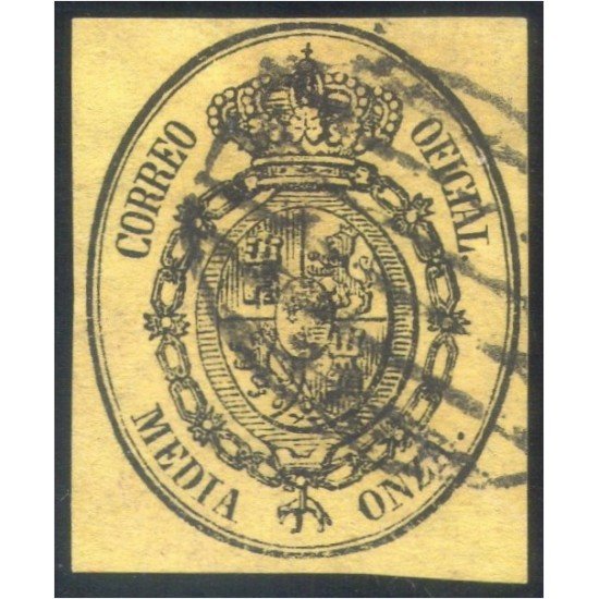 España Spain 35 1855 Coat Escudo de España usado España Spain 35 1855 Coat Escudo de España usado