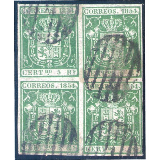 España Spain 26 1854 Bl.4 Escudo de España usado España Spain 26 1854 Bl.4 Escudo de España usado