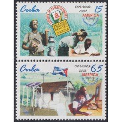 Cuba 4032/33 2002 Serie América UPAEP Alfabetización MNH Cuba 4032/33 2002 Serie América UPAEP Alfabetización MNH
