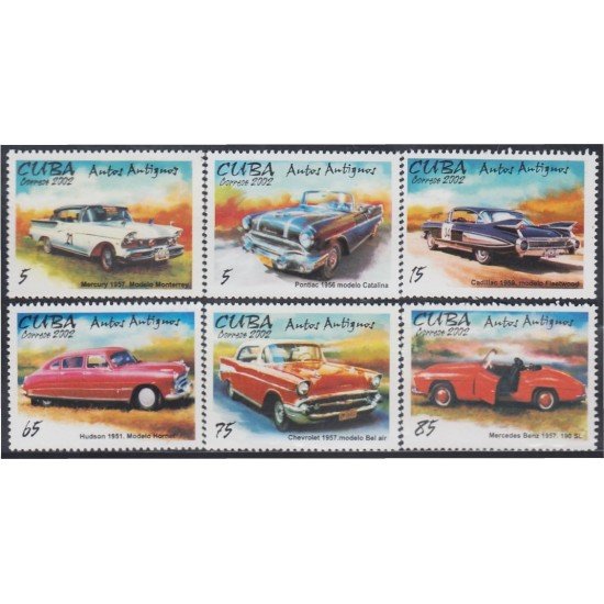 Cuba 4035/40 2002 Automóviles antiguos MNH Cuba 4035/40 2002 Automóviles antiguos MNH