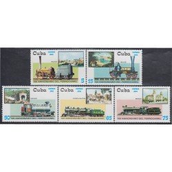 Cuba 4041/45 2002 165 Años del Ferrocarril MNH Cuba 4041/45 2002 165 Años del Ferrocarril MNH